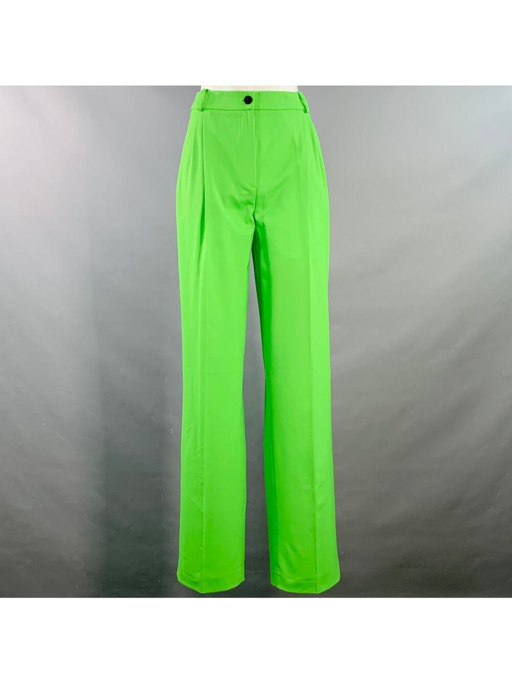 MARCELL VON BERLIN Size 2 Green Lime Virgin Wool Blend Twill Dress Pants